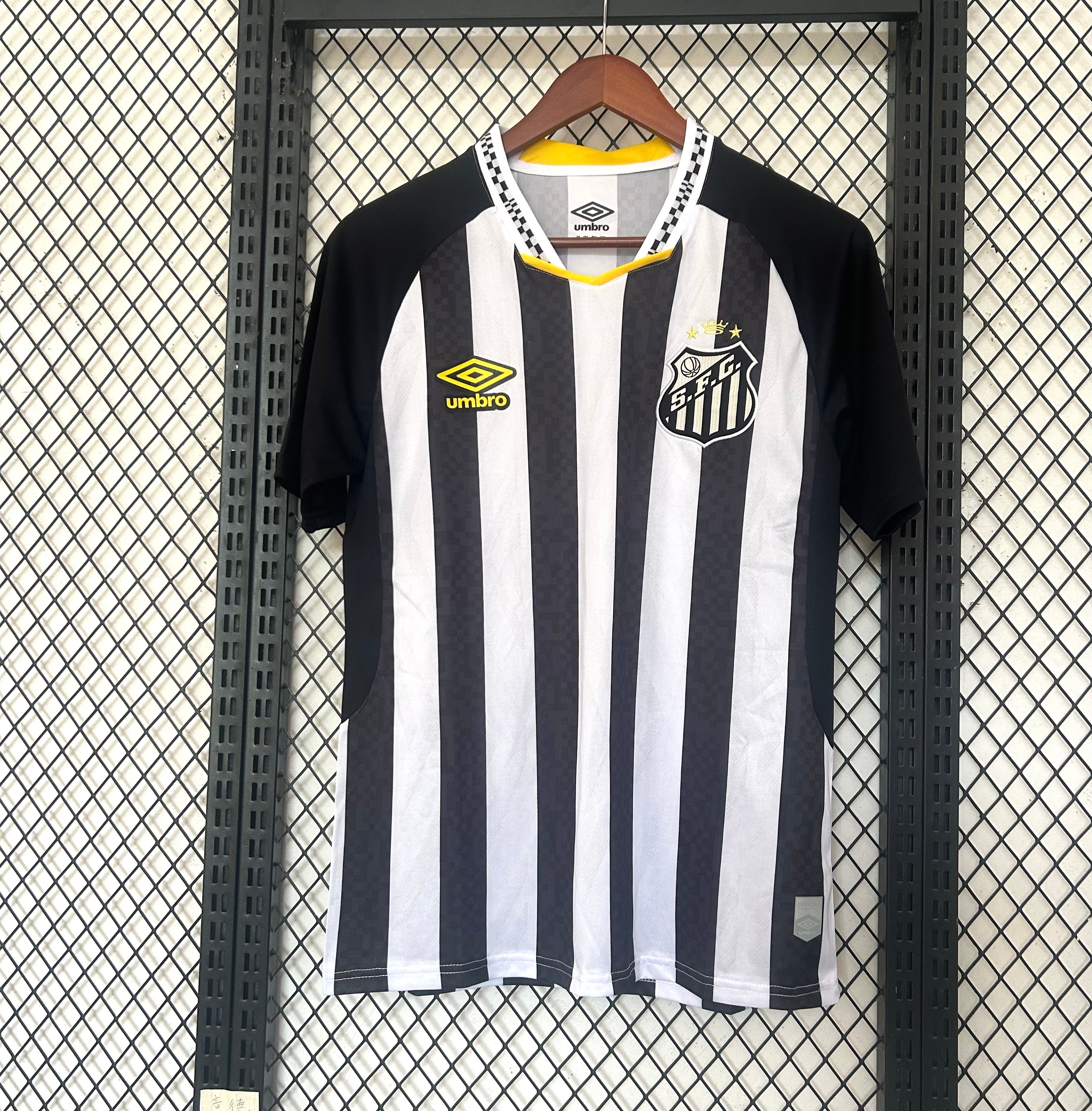 Santos 2025 Black and White Jersey