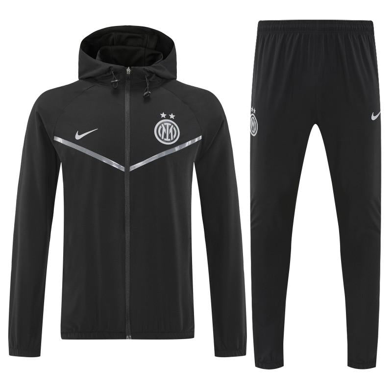 2025/26 Inter Black Tracksuit with hoodie