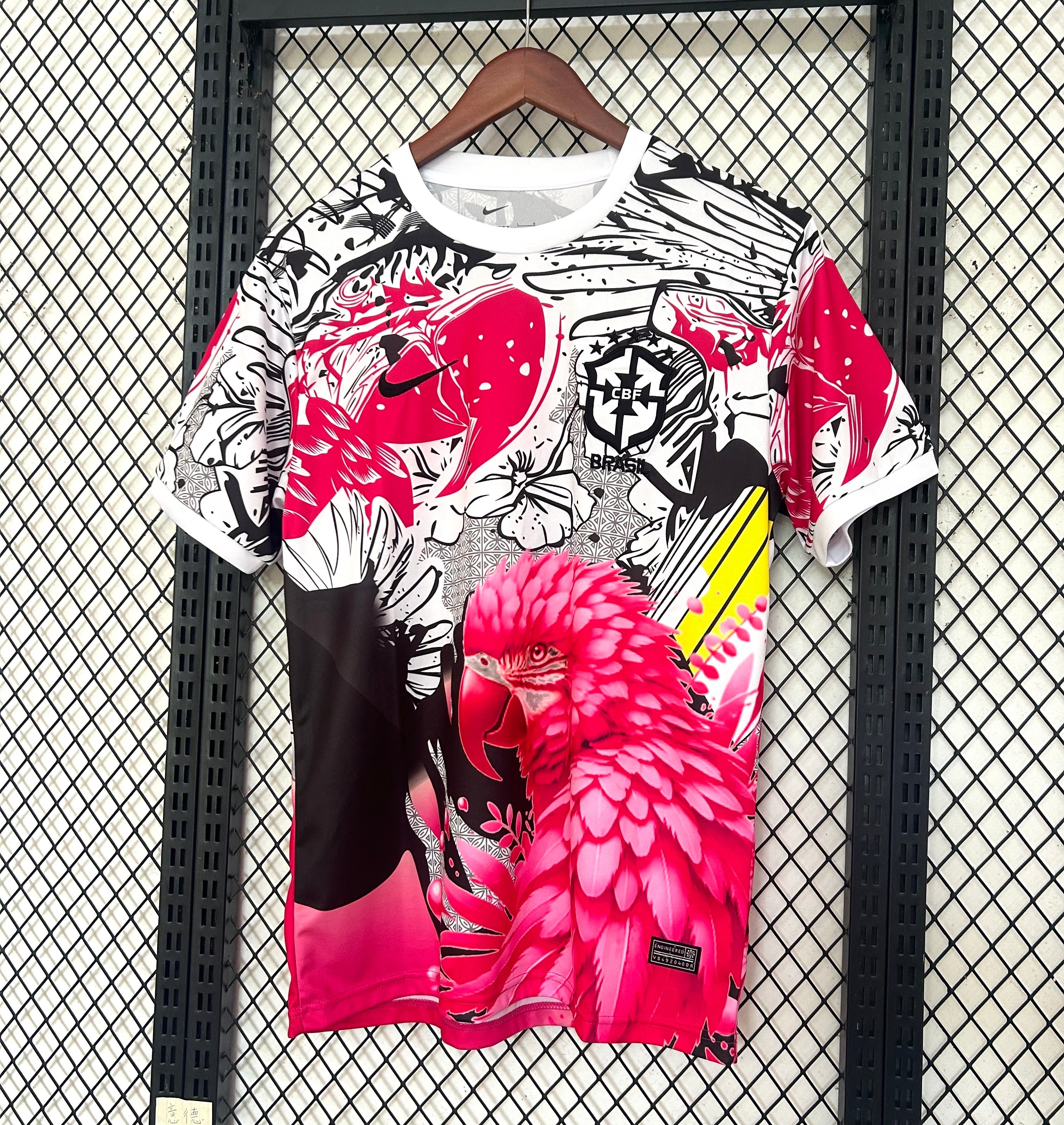 Brazil 2025/26 Special Edition Jersey White w/Pink Rio Bird