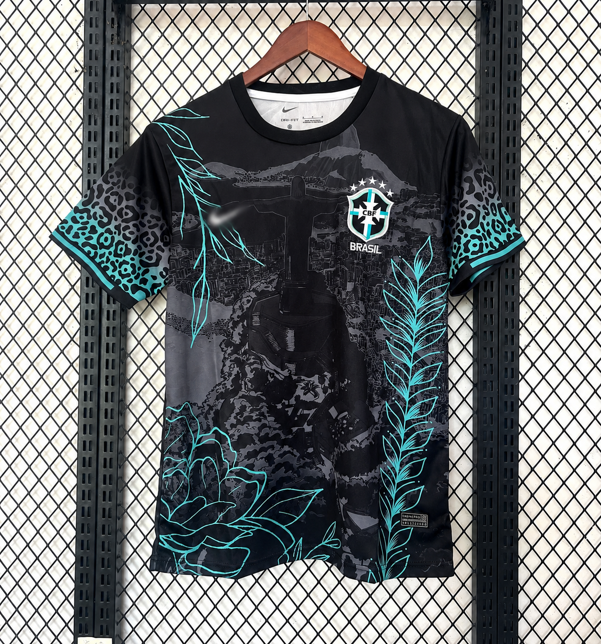 Brazil 2025/26 Special Edition Jersey Black and Blue w/Jaguar