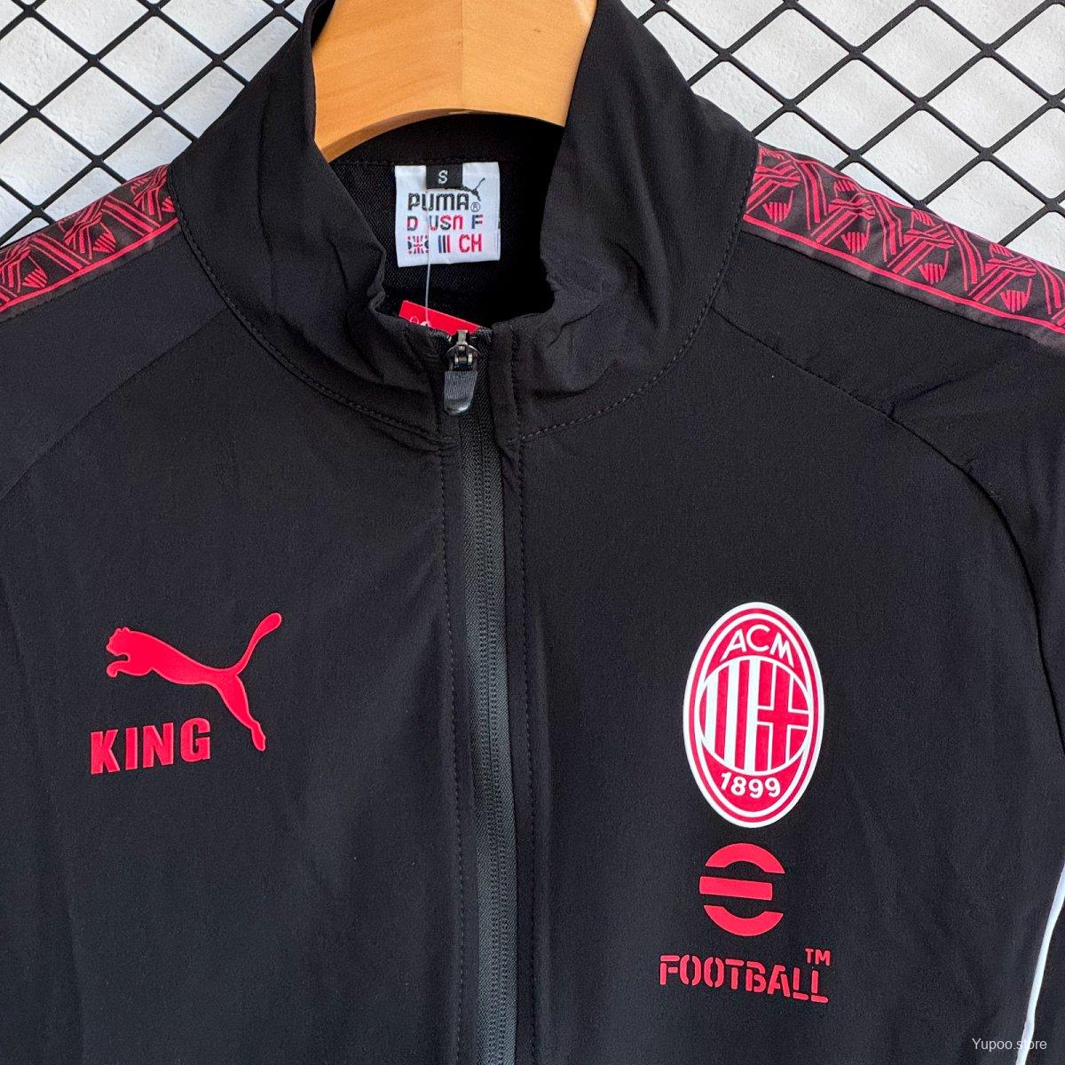 2025/26 Milan Black Windbreaker