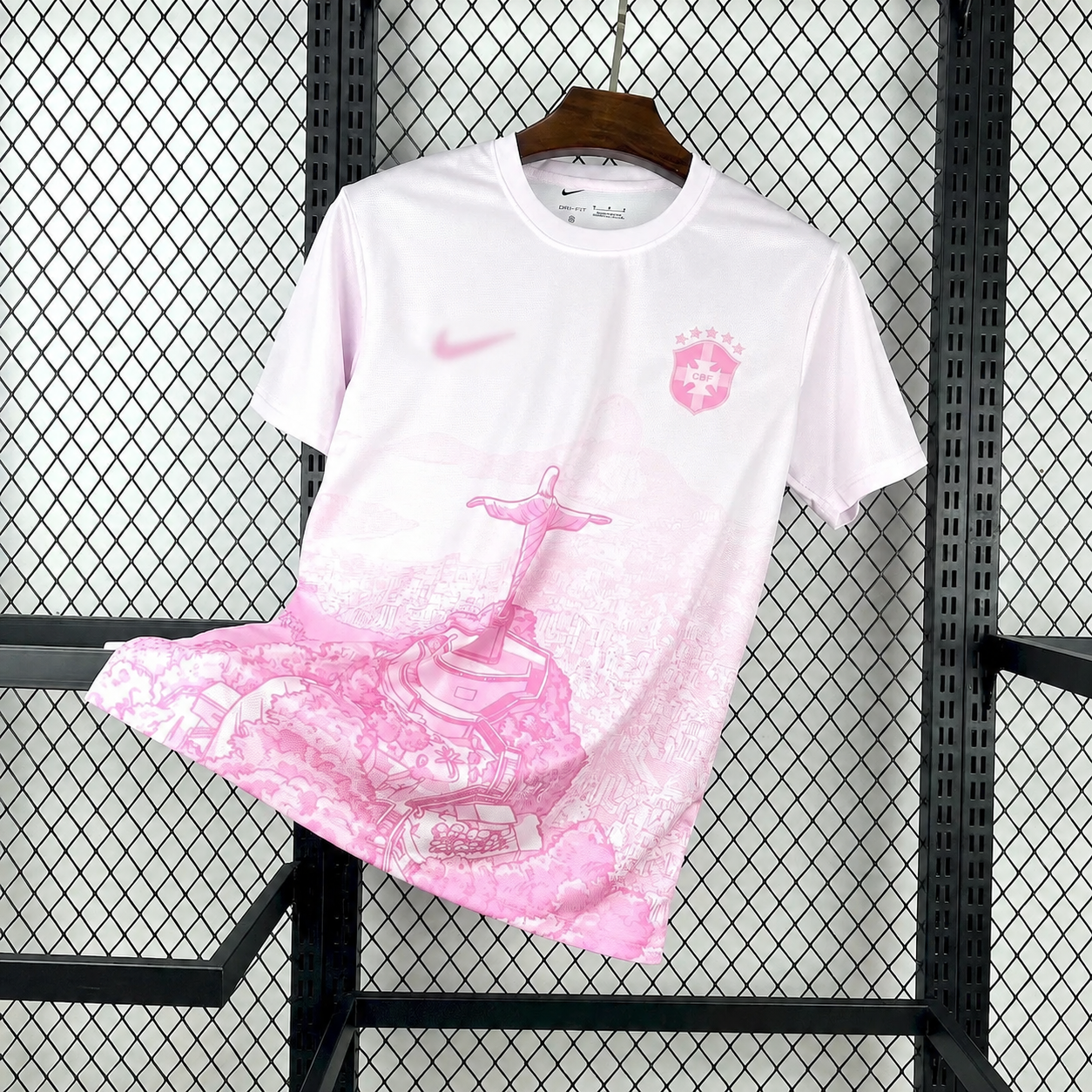 Brazil 2025/26 Special Edition Jersey Pink w/Christ