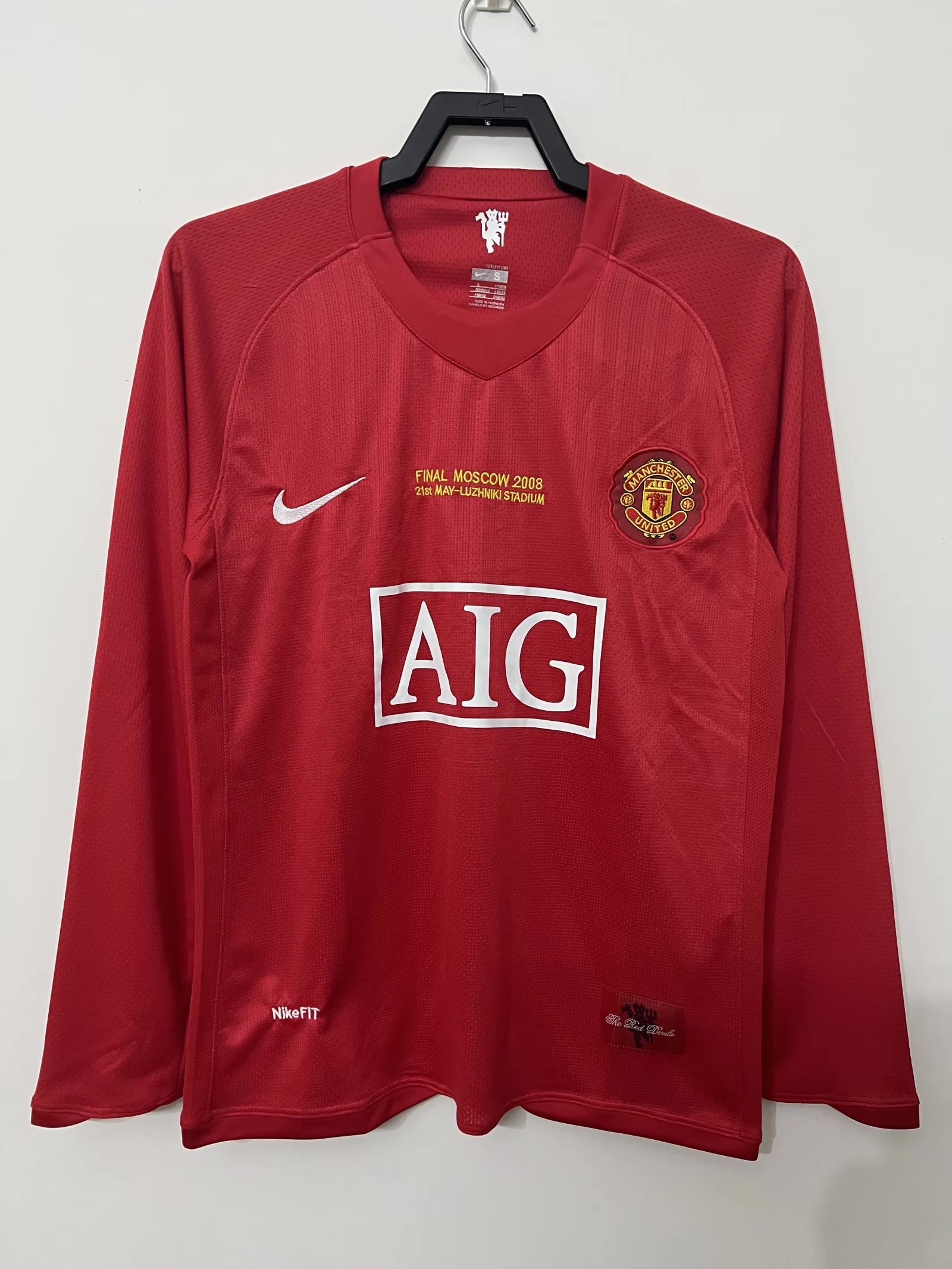 Maglia Manchester united 2007/08 Retro maniche lunghe