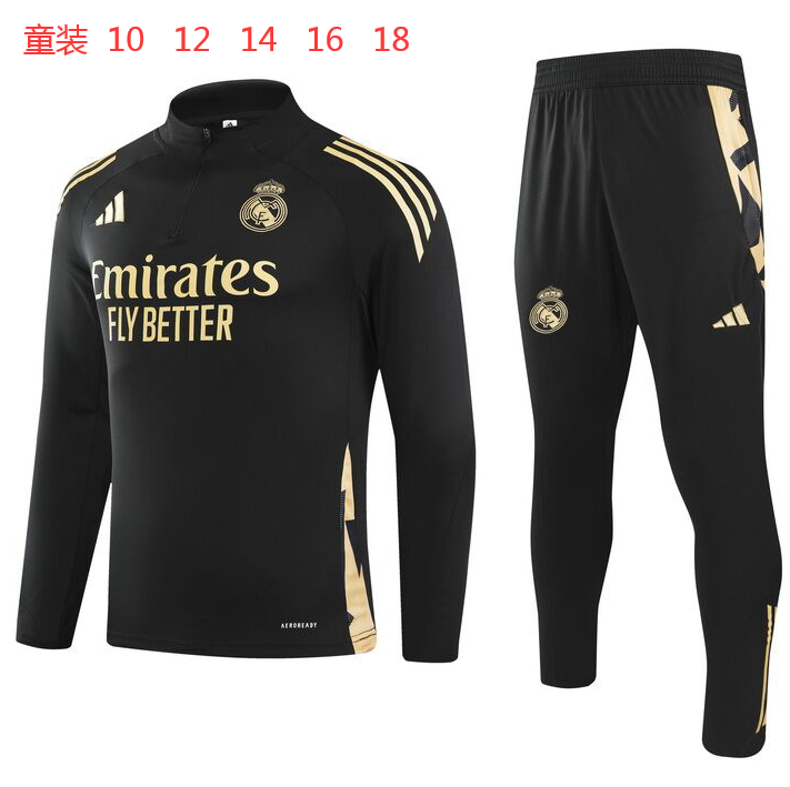 Tuta Real Madrid 2024 Nera Oro