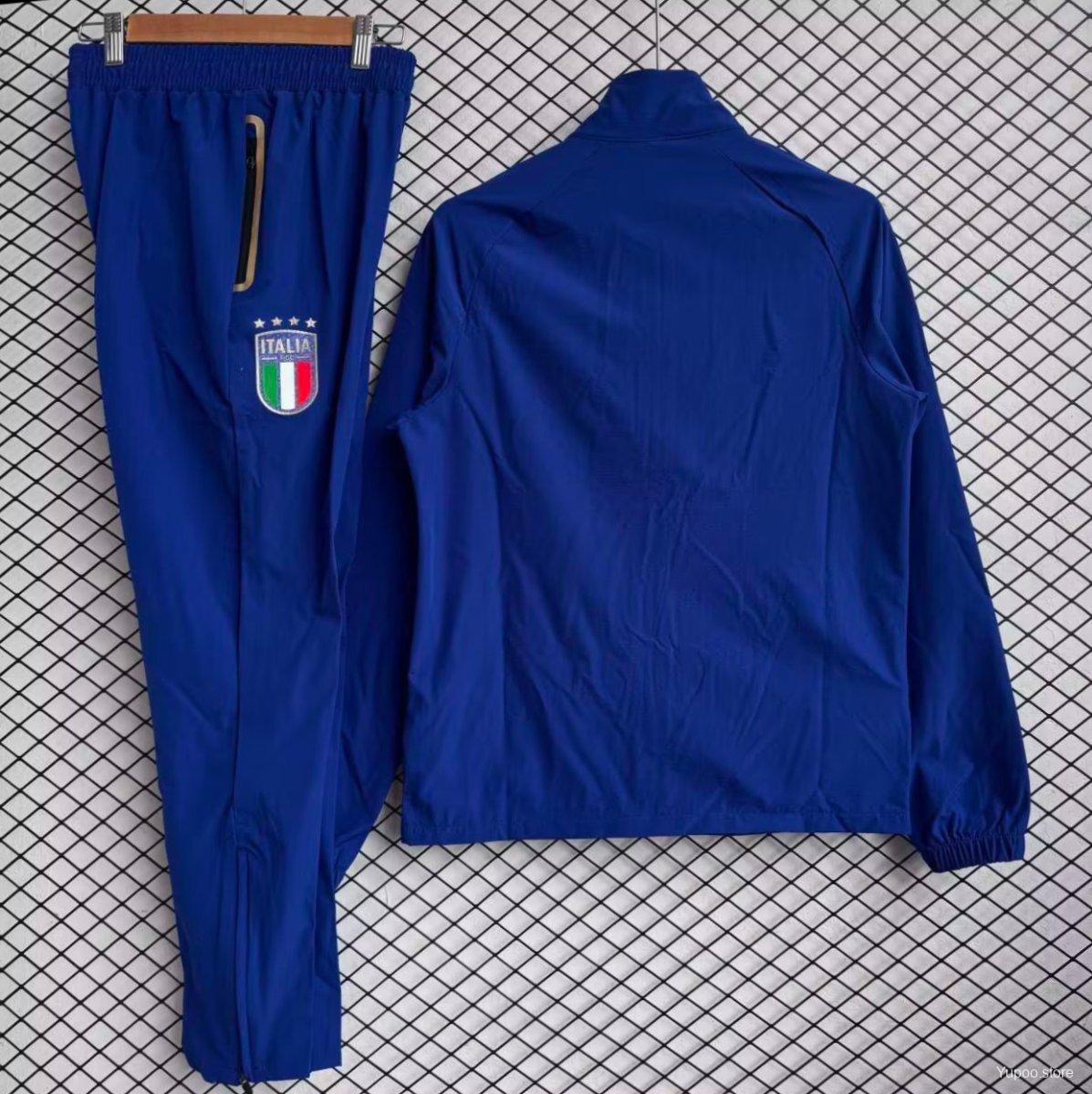2025/26 Italy Blue and Gold Windbreaker
