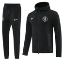 2025/26 Chelsea Black Tracksuit with hoodie
