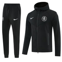 2025/26 Chelsea Black Tracksuit with hoodie