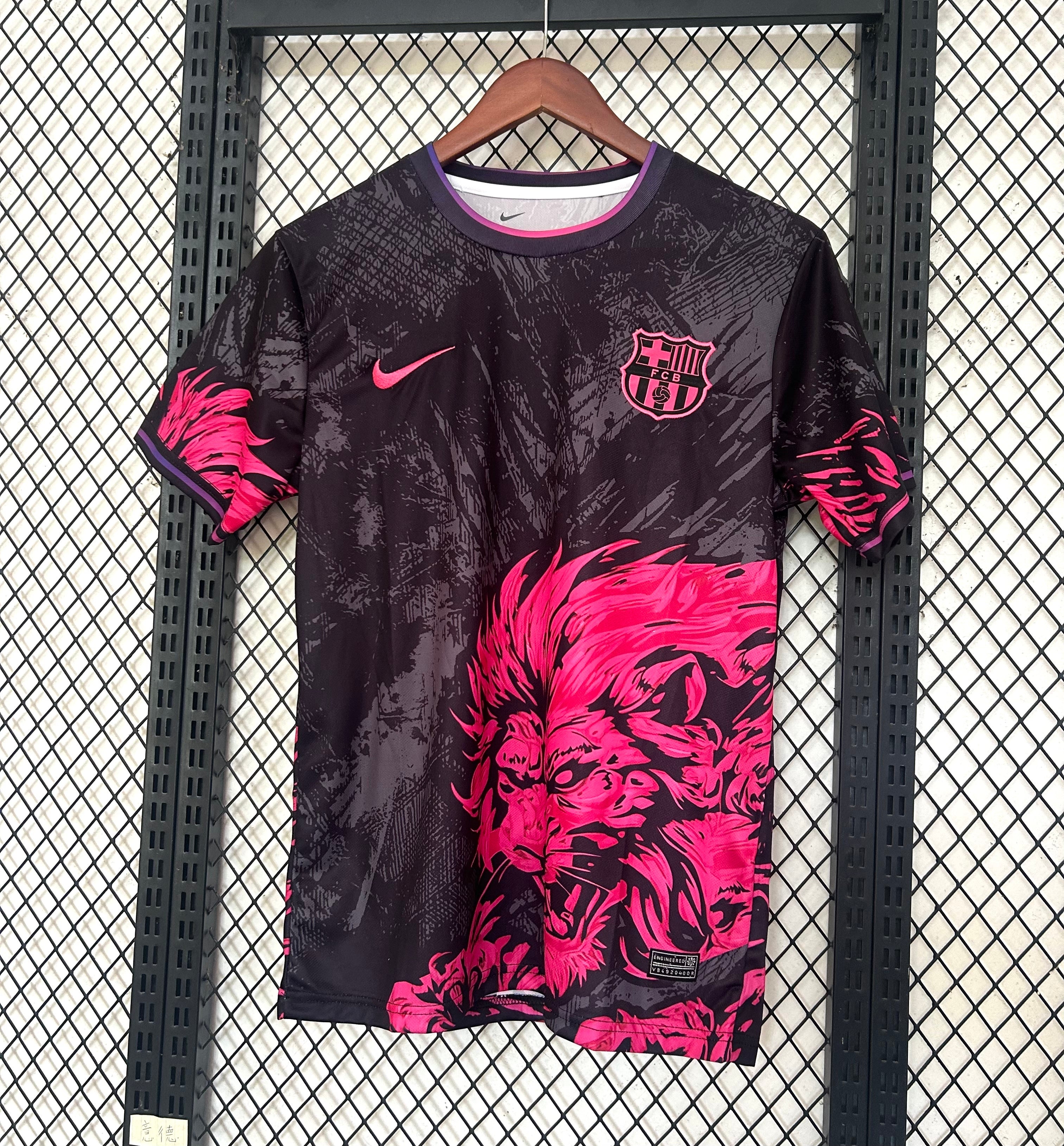 Barcelona 2025/26 Special Edition Jersey Black w/Pink Lion