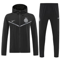 2025/26 Inter Black Tracksuit with hoodie