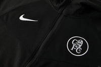 2025/26 Chelsea Black Tracksuit with hoodie