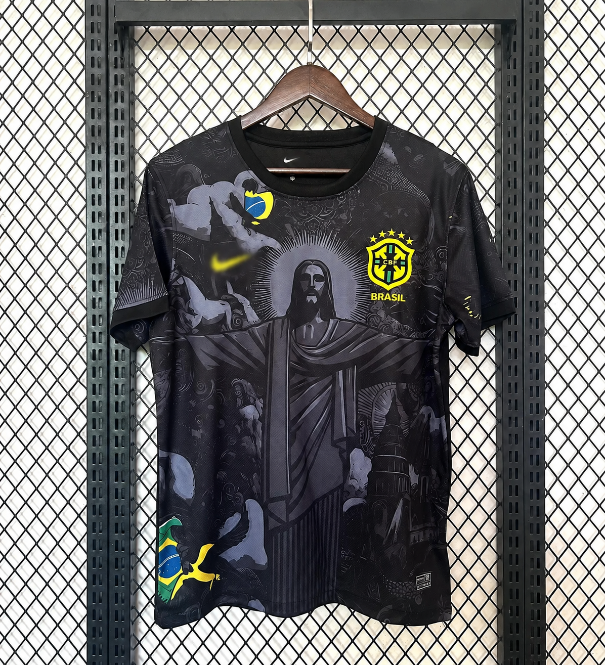 Brazil 2025/26 Special Edition Jersey Black w/Christ