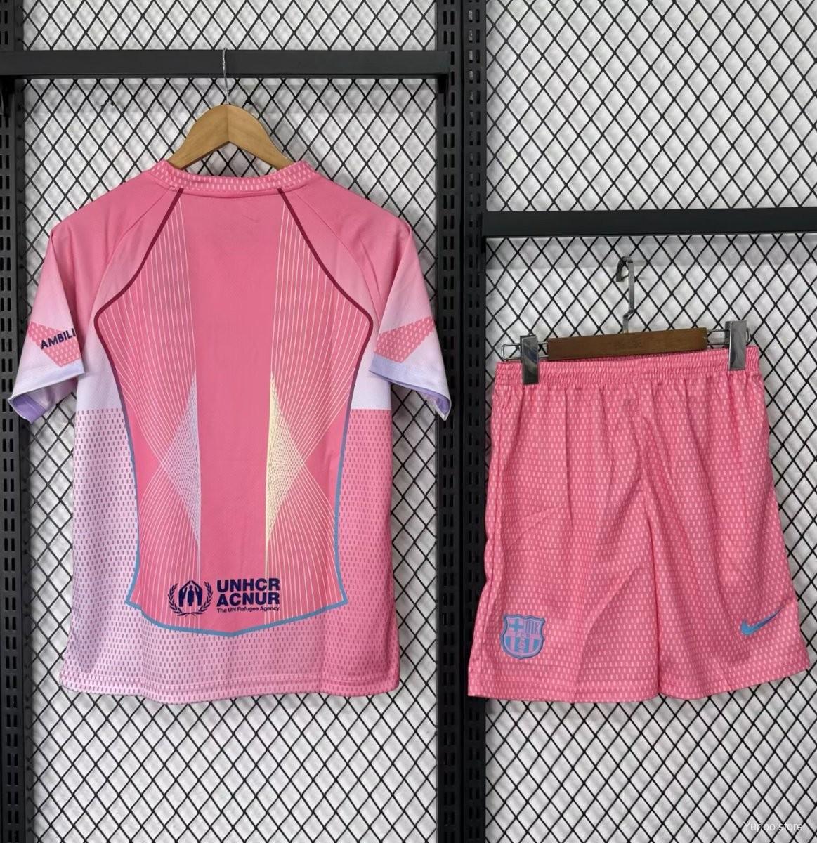 2025/26 Barcelona Special Edition Pink Jersey kids