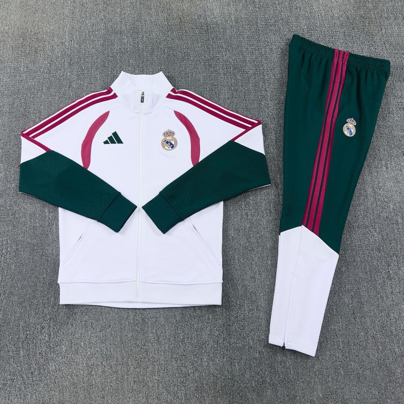 2026/27 Real Madrid White and Green Tracksuit