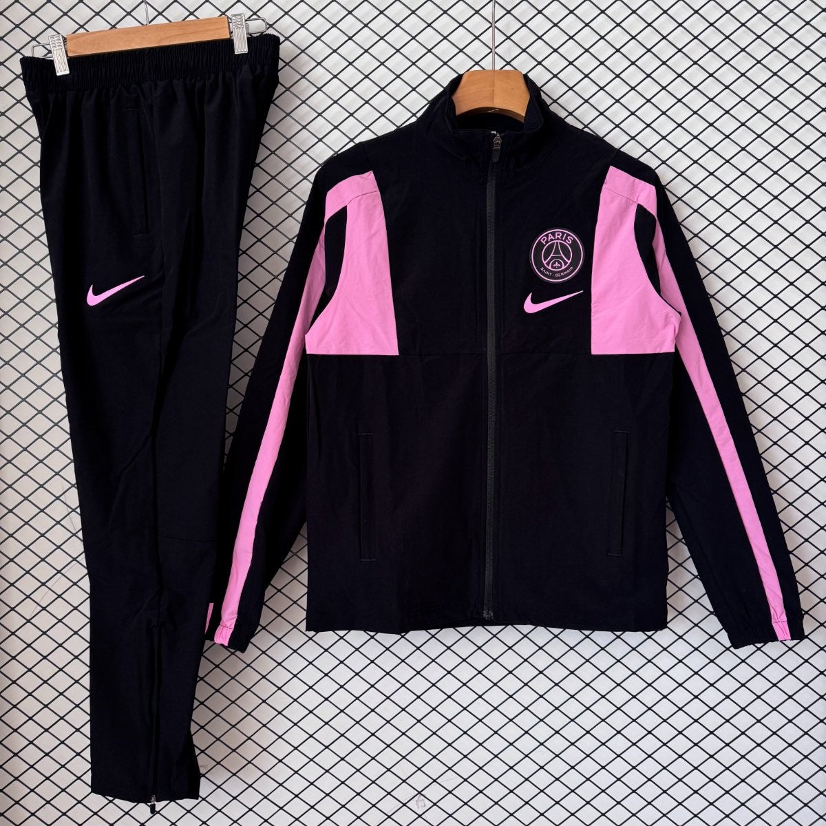 2026/27 Paris SG Tracksuit Black Pink