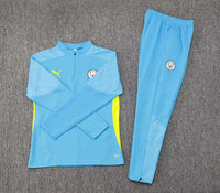 2024/2025 Manchester City Half-Pull Training Suit Blue Football Shirt